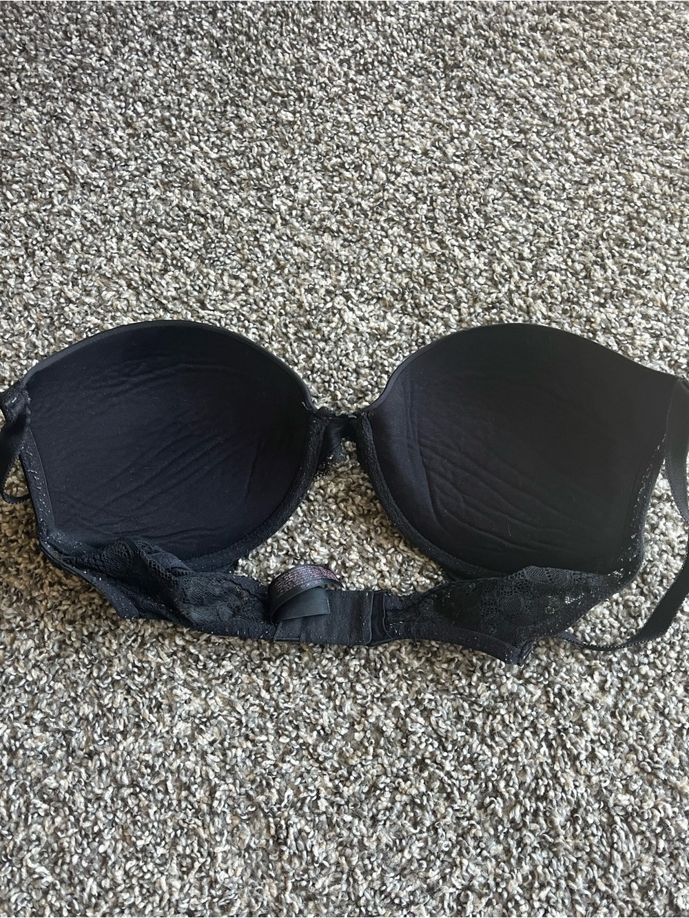 Victoria's Secret Black Lace Push-Up Bra 32DDD Seductive Flirty Lingerie Support - Picture 3 of 5
